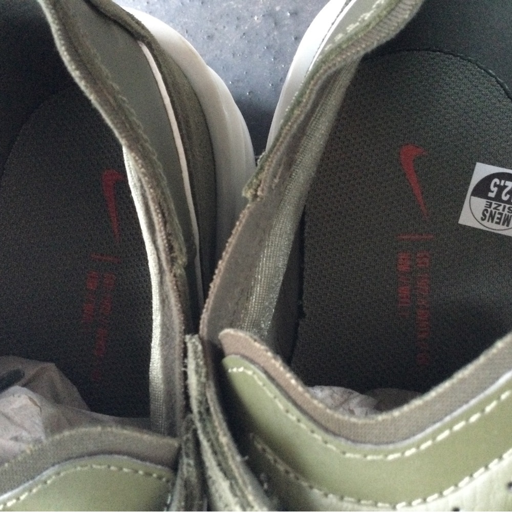 Nike Waffle One Leather in Olive- Size 12.5 M - Picture 7 of 9